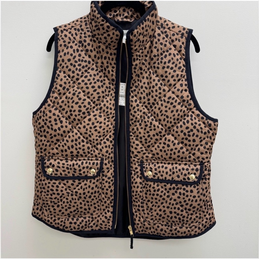 J. Crew Animal Print quilted vest - Picture 2 of 7
